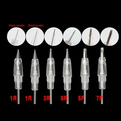 50pcs Cartridge Needles For Micro Semi-Permanent Makeup tattoo eyebrow&lips&eyeliner
