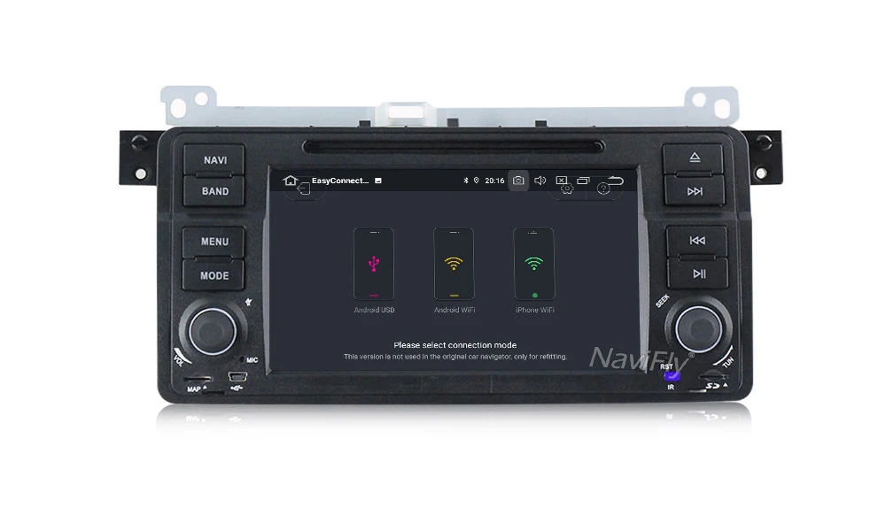Discount NaviFly Android9.0 IPS Screen DSP 4G WIFI 1Din Car Multimedia gps tracker For BMW E46/M3/Rover/3 Series with OBD2 dvd video 39
