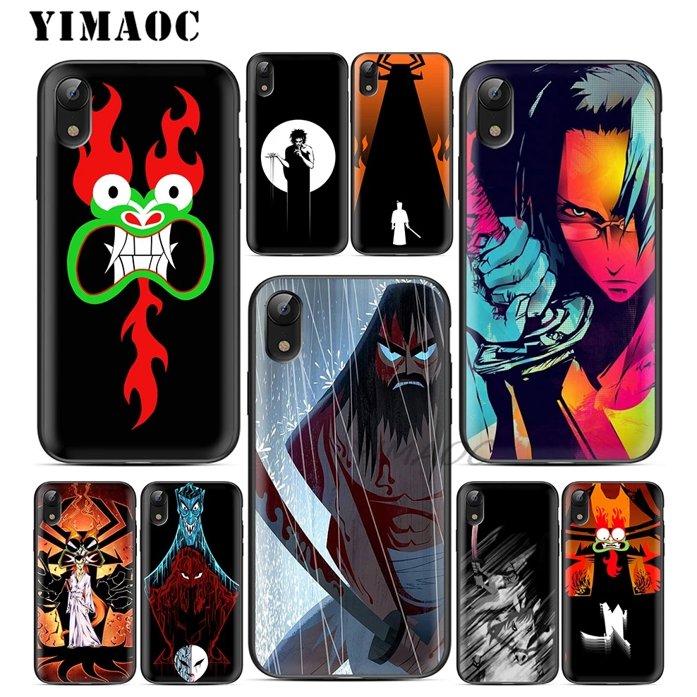 YIMAOC самурайский Джек ТВ шоу Мягкий ТПУ Черный силиконовый чехол для iPhone X или 10 8 7 6