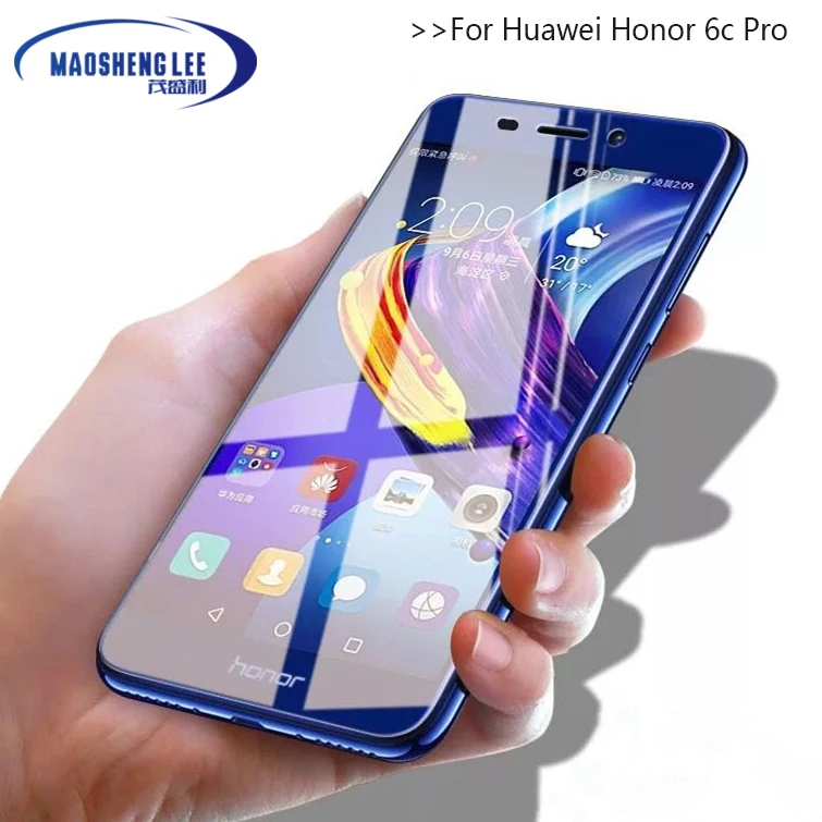 

2Pcs/lot Tempered Glass For Huawei Honor V9 Play Honor 6C Pro Screen Protector 9H Glass film for huawei honor v9 play 5.2''