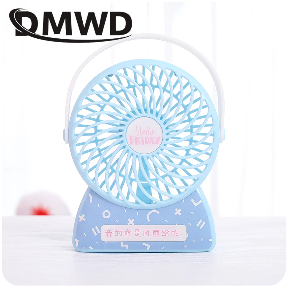 DMWD MINI recargable Gadget USB escritorio Ventilador de aire Ventilador portátil handheld acondicionador ventiladores enfriador Ventilador pequeño Ventilador mudo