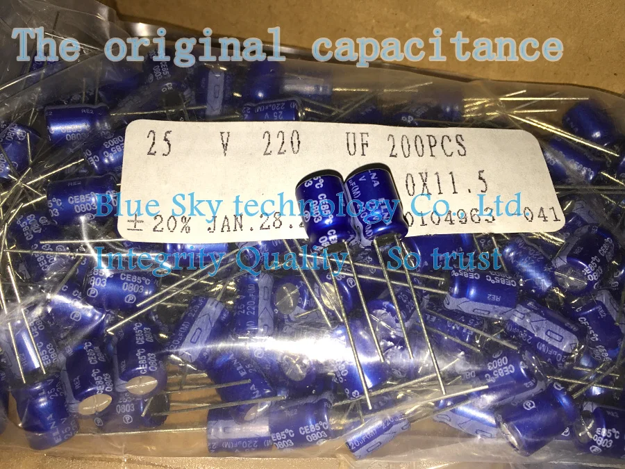 10 шт./25 шт./50 шт. ELNA Blue Robe RE2 8x11 5 Серии 220 мкФ 25V 25V220UF электролитический конденсатор |