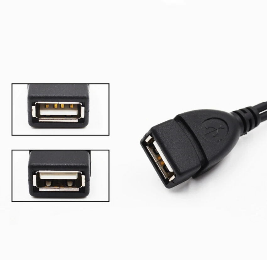 New Adapter Extension Cable Female To Micro Male+ Female HOST Splitter HOT OTG USB Y Power Cord CCTV Extend Home Appliance