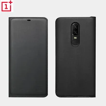 Официальный чехол-книжка для Oneplus 6 из искусственной кожи, умный чехол с слотом для сна и пробуждения, для телефона OnePlus6 Funda