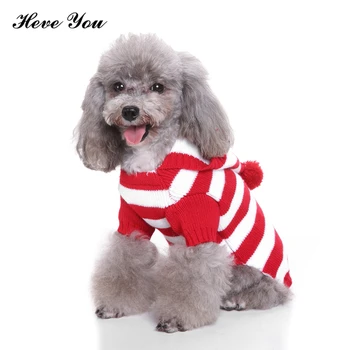 

Heve You 2018 New Warm Pet Coat Hoodies Winter Cats Clothes Comfortable Pet Dog Sweater Medium Large Dog Clothing for Small Dogs