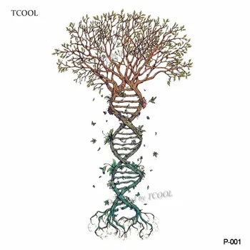 

HXMAN Tree Waterproof Temporary Tattoo Sticker Fashion Women Men Arm Fake Body Art 9.8X6cm Kids Adult Hand Tattoos Paper P-001