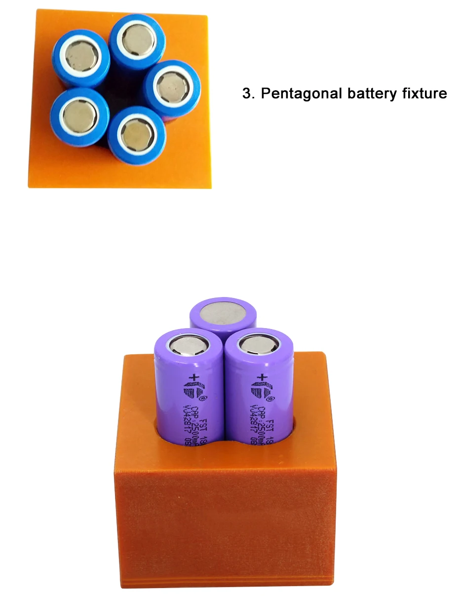 SUNKKO 18650 батарейное приспособление сварочное фиксированное треугольное квадратное пятиугольное приспособление для 18650 литиевой аккумуляторной батареи точечное сварочное приспособление