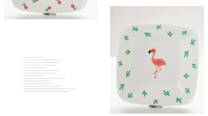 flamingo creative dish plate decorative (21)