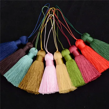 

LOULEUR 2pcs/lot Cotton Silk Tassel Fringe Earrings Charm 5cm Chinese Knot Tassels For DIY Earring Jewelry Making Borlas Piel