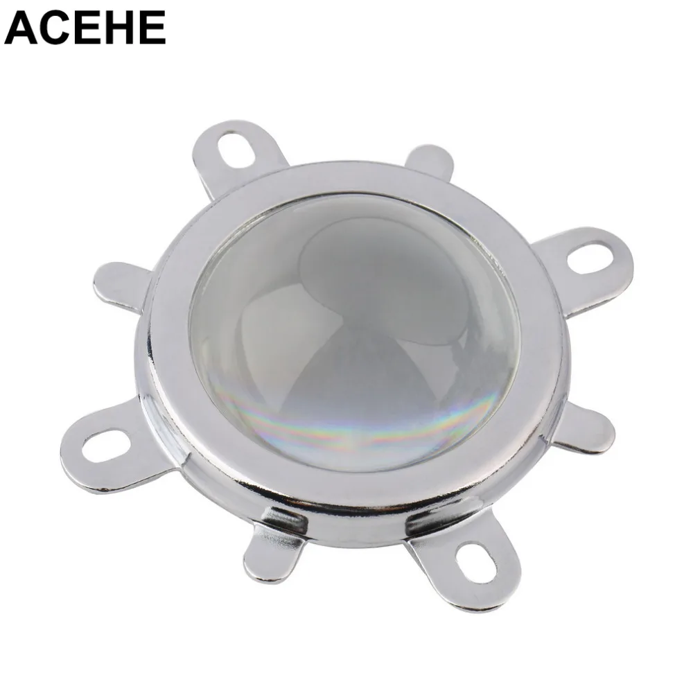 

60-80 Degree 1 Set of 30W 50W 100W LED 44mm Lens + Reflector Collimator + Fixed Bracket 3mm Thickness Bottom dropshipping