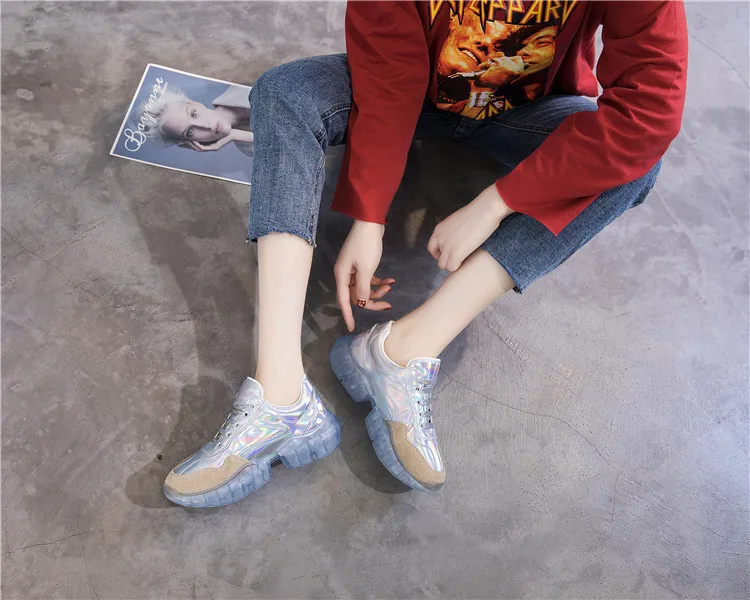 Женская обувь на массивной платформе, zapatos de mujer, из натуральной кожи, chaussures femme