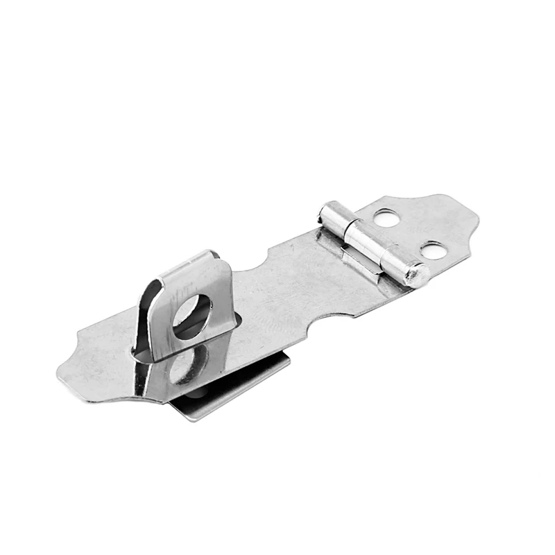 4Pcs Home Drawer Door Safety Padlock Latch Hasp Staple Stainless Steel NO.5