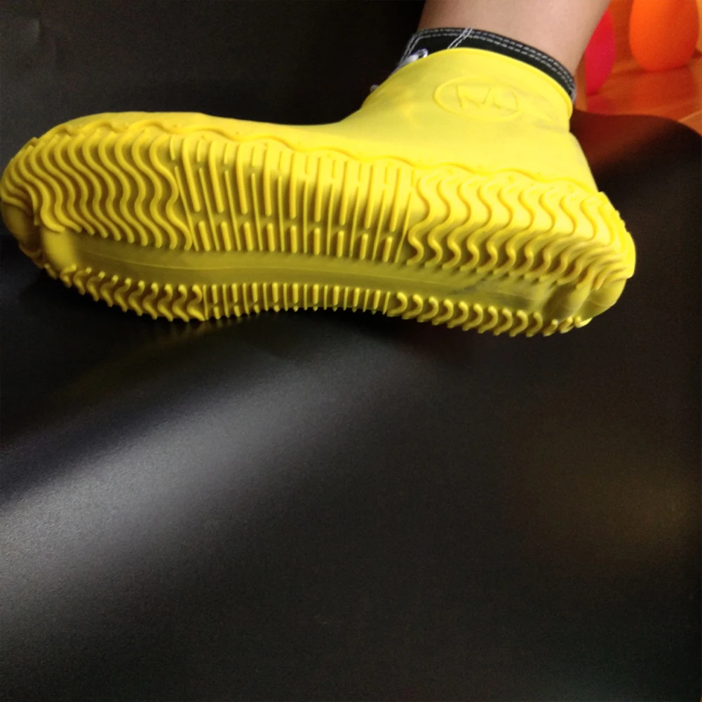 

1 Pair Climbing Anti Slip Elastic Stretch Waterproof Solid Silicone Protector Hiking Overshoes Rain Boots Shoe Covers Reusable