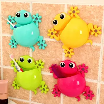 

Cute Cartoon Gecko Model Toothbrush Toothpaste Wall Mount Sucker Makeup Comb Holder Storage Rack Children Bathroom Accessories