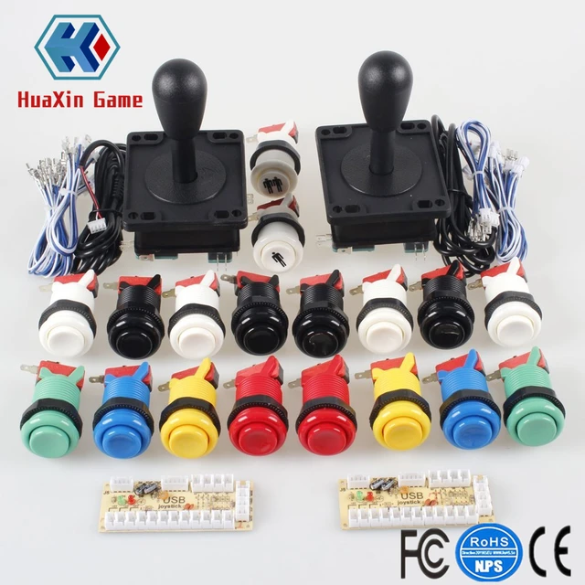 $US $28.22  Arcade DIY Part Zero Delay USB Encoder +American Style Joystick +Multi Colour HAPP Arcade Push Butt