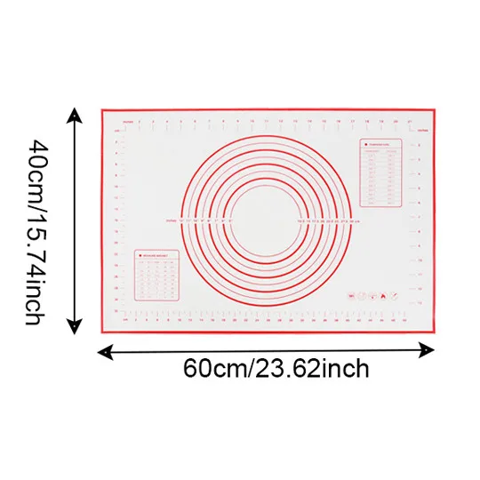 Антипригарный силиконовый коврик для выпечки, тесто для пиццы, кондитерские изделия, кухонные гаджеты, инструменты для приготовления пищи, посуда для выпечки, аксессуары для разминания - Цвет: 40 x60 cm