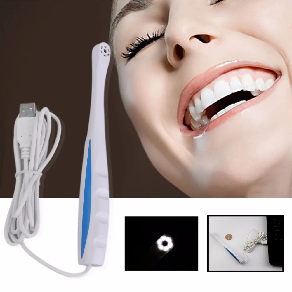 

LESHP 6LED Dental Intraoral Check Digital Micro Camera Professional USB Micro-check Camera / Oral Dental Camera USB 2.0 White