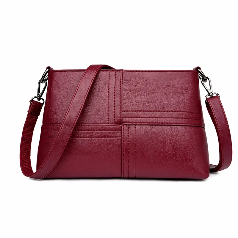

Chu JJ Fashion Patchwork Messenger Bag Ladies All-match Shoulder CrossBody Bags Women Bags Women's Genuine Leather Handbags