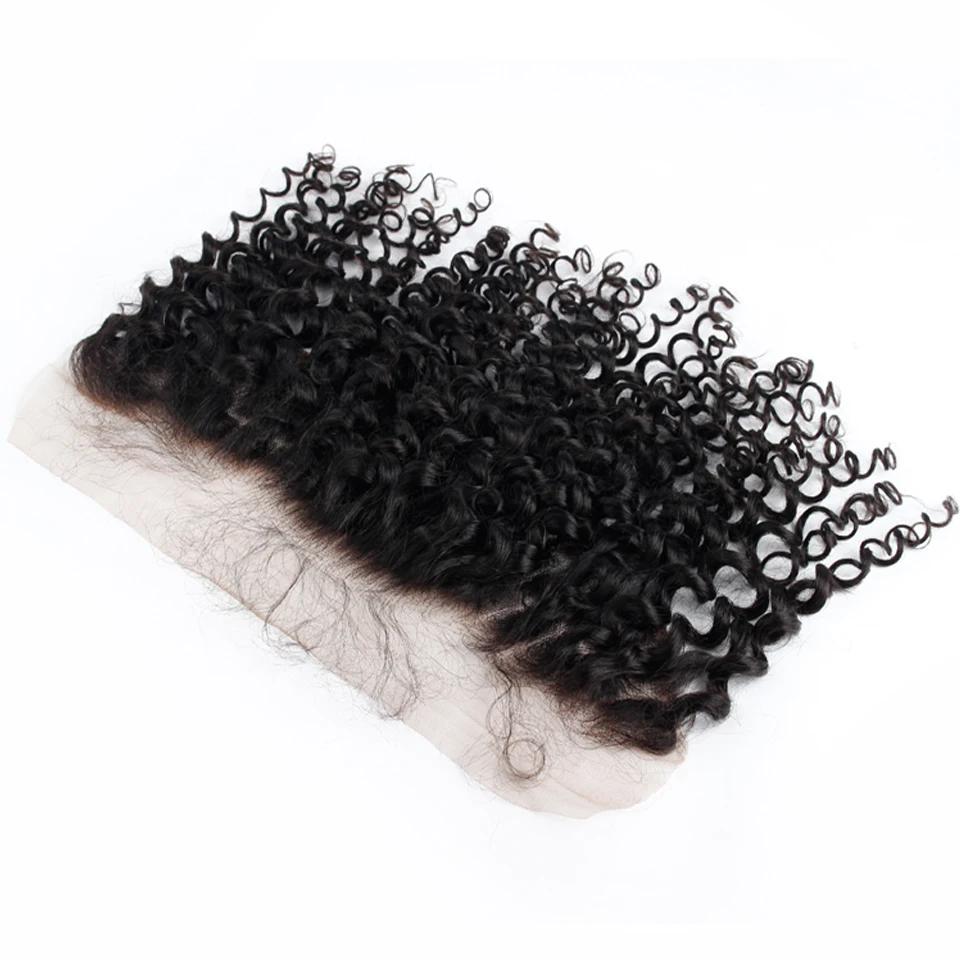 Yvonne 3C 4A малазийские кудрявые человеческие волосы фронтальные с пряди девственные волосы плетение 3 пряди с фронтальной 13*4 натуральный цвет