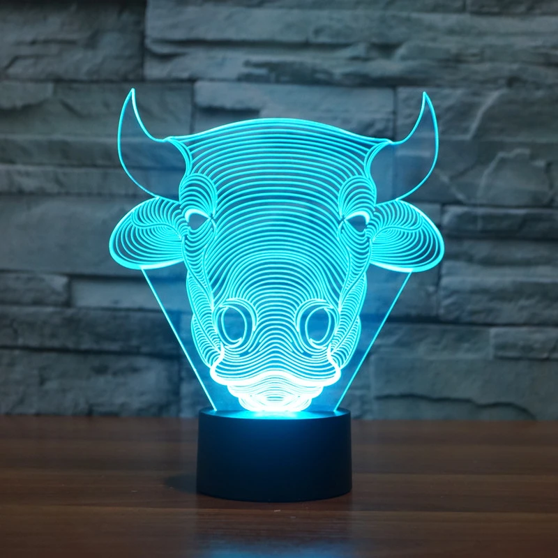 Lámpara de escritorio LED 3D USB DC 5V Nightlight Horse Shape Light Home Decor Regalo Lámpara de escritorio LED 3D USB DC 5V Nightlight Horse Shape Light Home Decor Regalo