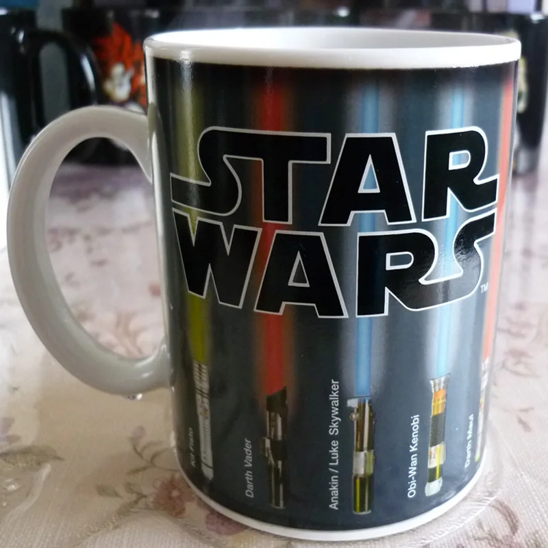 

Drop shipping! Star Wars Mug Lightsaber Heat Reveal Mug color change coffee cup sensitive Ceramic Mug