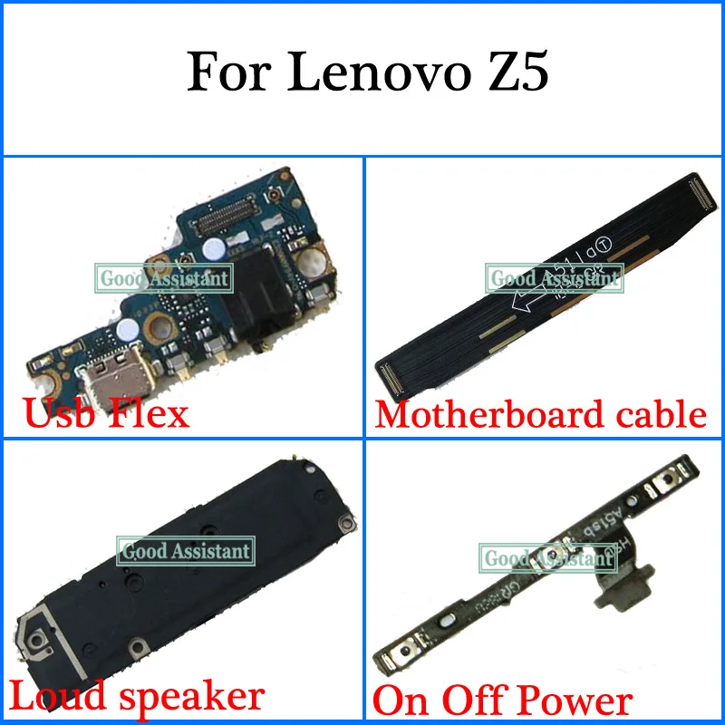 

For Lenovo Z5 L78011 L78012 Usb Flex Motherboard cable Loud speaker On Off Power Button Keypad volume Flex Cable