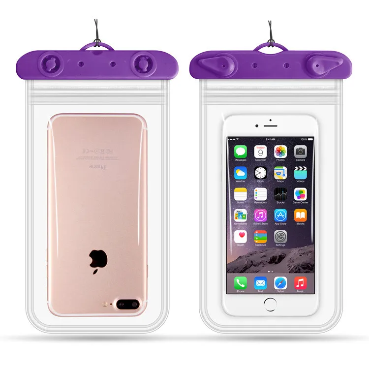 Водонепроницаемый чехол для серфинга, рафтинг для дайвинга, Герметичная сумка для мобильного телефона, чехол для плавания, чехлы покрытие телефон менее 6,2 дюймов - Цвет: purple