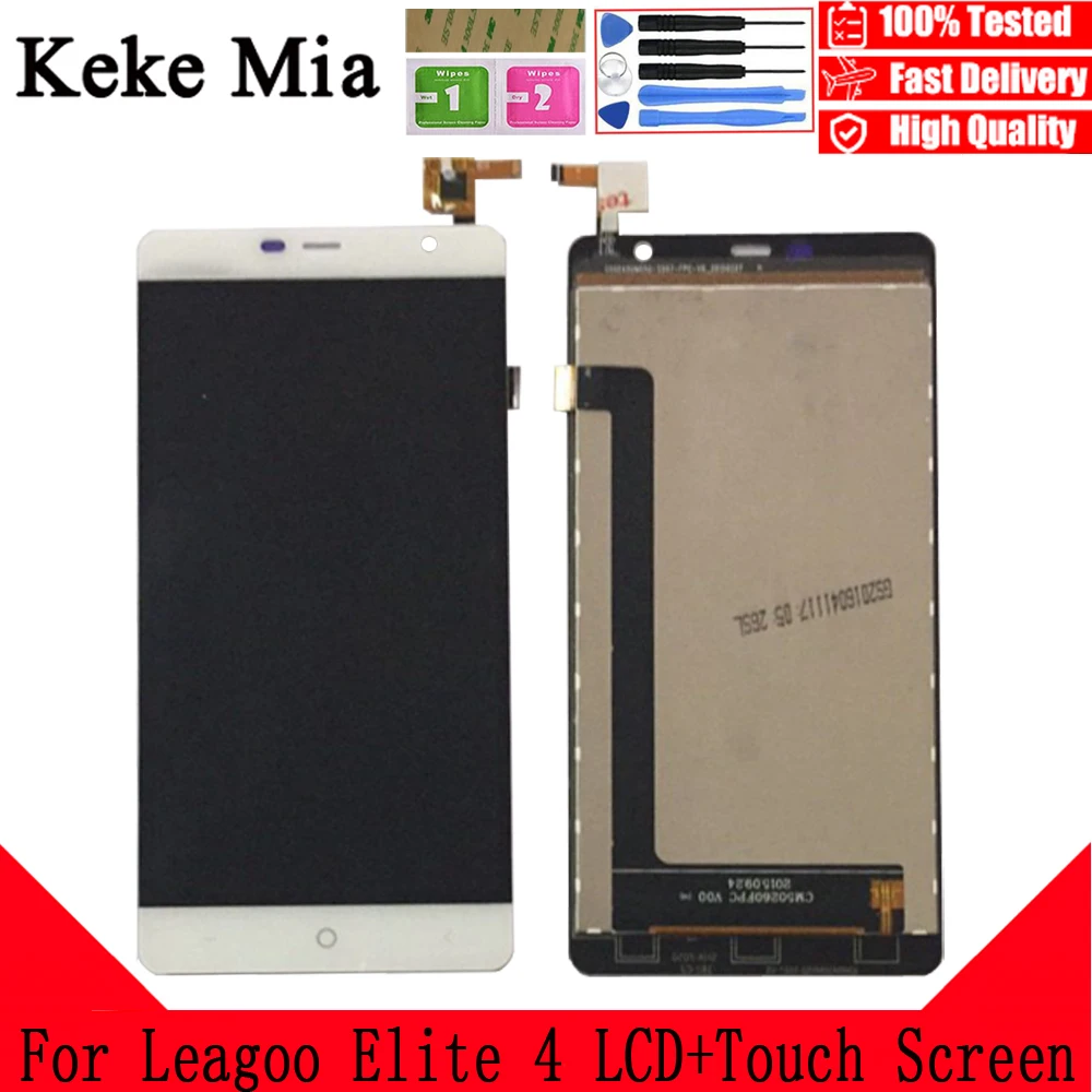 

Keke Mia 5.0 inch For Leagoo Elite 4 LCD Display And Touch Screen Digitizer Assembly Replacement With Free Tools+Adhesive+Wipes