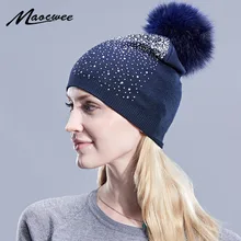 Дамская шапка бини для осени зимы, шапка с блестящими бриллиантами, вязаные шапки Skullies для женщин и девушек, теплые стразы, шапки бини, Балаклава, шапка с мягкими косточками