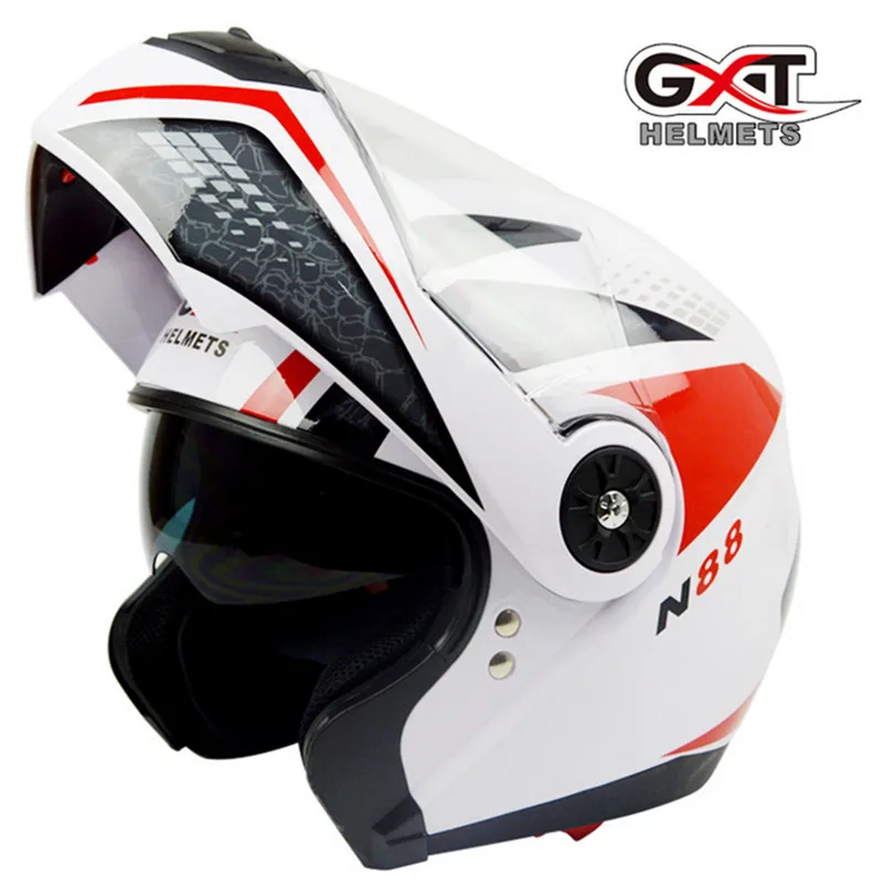 

GXT 370 DOT Flip Up Modular Helmet Dual Lens Racing Motocicleta Casco Men's Unisex Motorcycle Motorcross Anti-fog Helmet