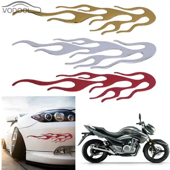 

Waterproof 3D Fire Flame Car Sticker Motorcycle Fuel Gas Tank Decals Automobiles Engine Hood Reflective Stickers Auto Decoration
