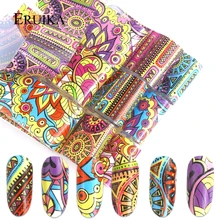 10 шт. в ретро стиле Голографическая фольга для ногтей переводные наклейки из фольги Переводные клейкие Слайдеры для клейкой ленты инструменты для нейл-арта