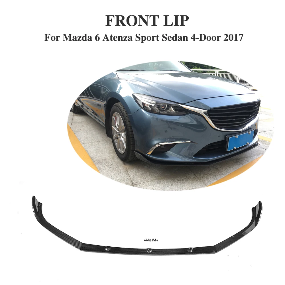 

Carbon Fiber Front bumper lip Chin for Mazda 6 Atenza Sport Sedan 4-Door 2017 Car Styling
