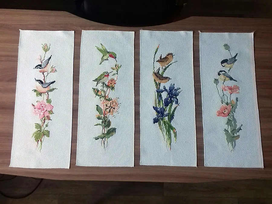 Fishxx Набор для вышивки крестом, D102-D105, животные, Kingfisher, четыре сезона, Цветочная Роза, маковая Орхидея, четыре художественных вышивки