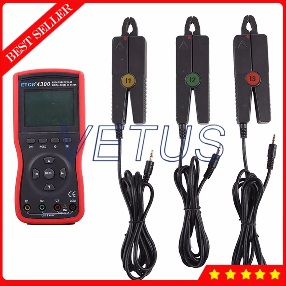 ETCR4300 Digital Volt ampere Meter Three Phase Sequence Meter of