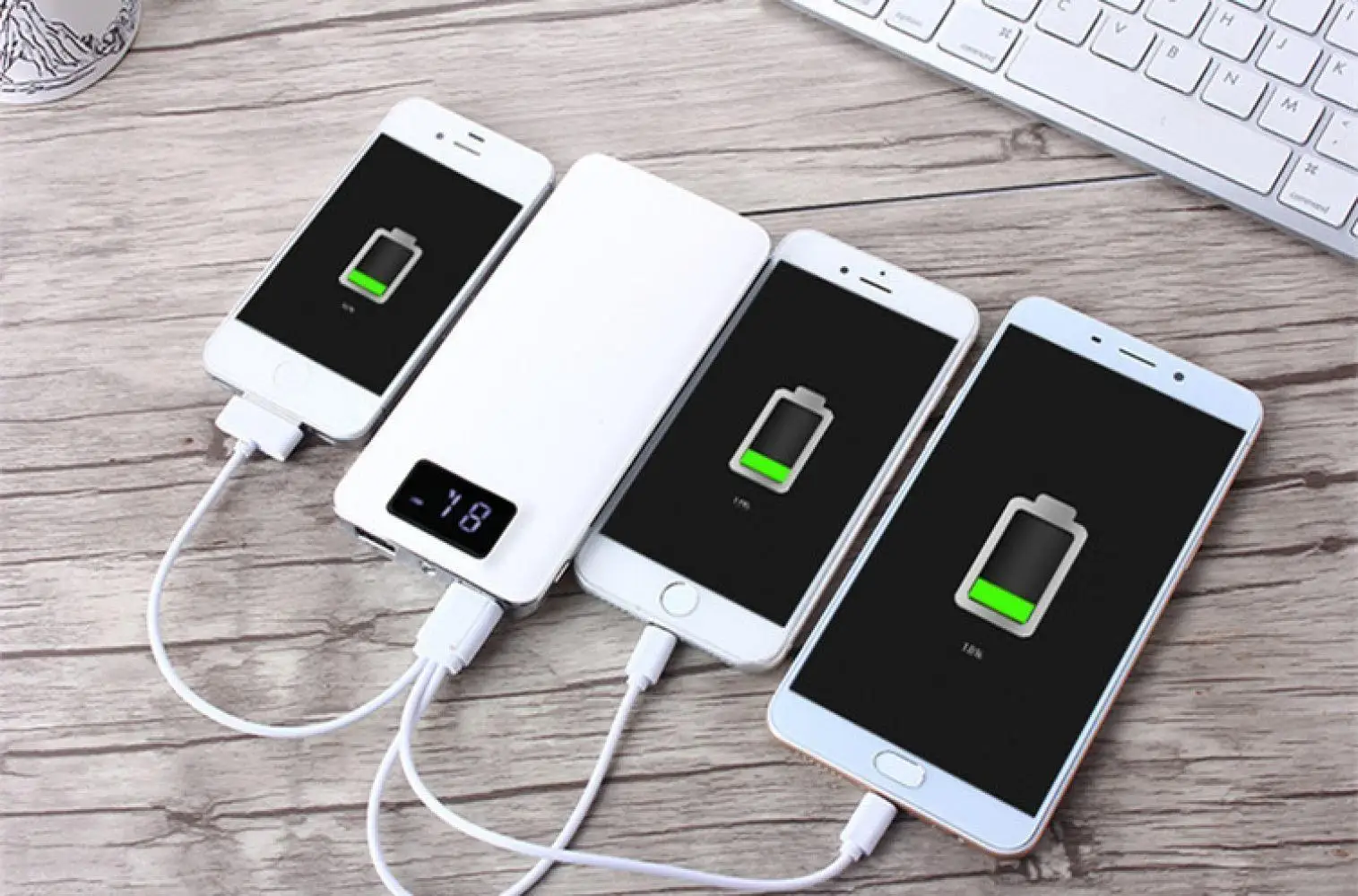 LCD Battery powerbank 8 phone X Portable bank 30000mah USB Phone External Charger Mobile note for power
