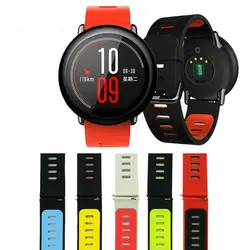 Для Xiaomi Huami Amazfit часы силиконовый браслет часы ремешок для Huami Amazfit Замена спортивные умные часы