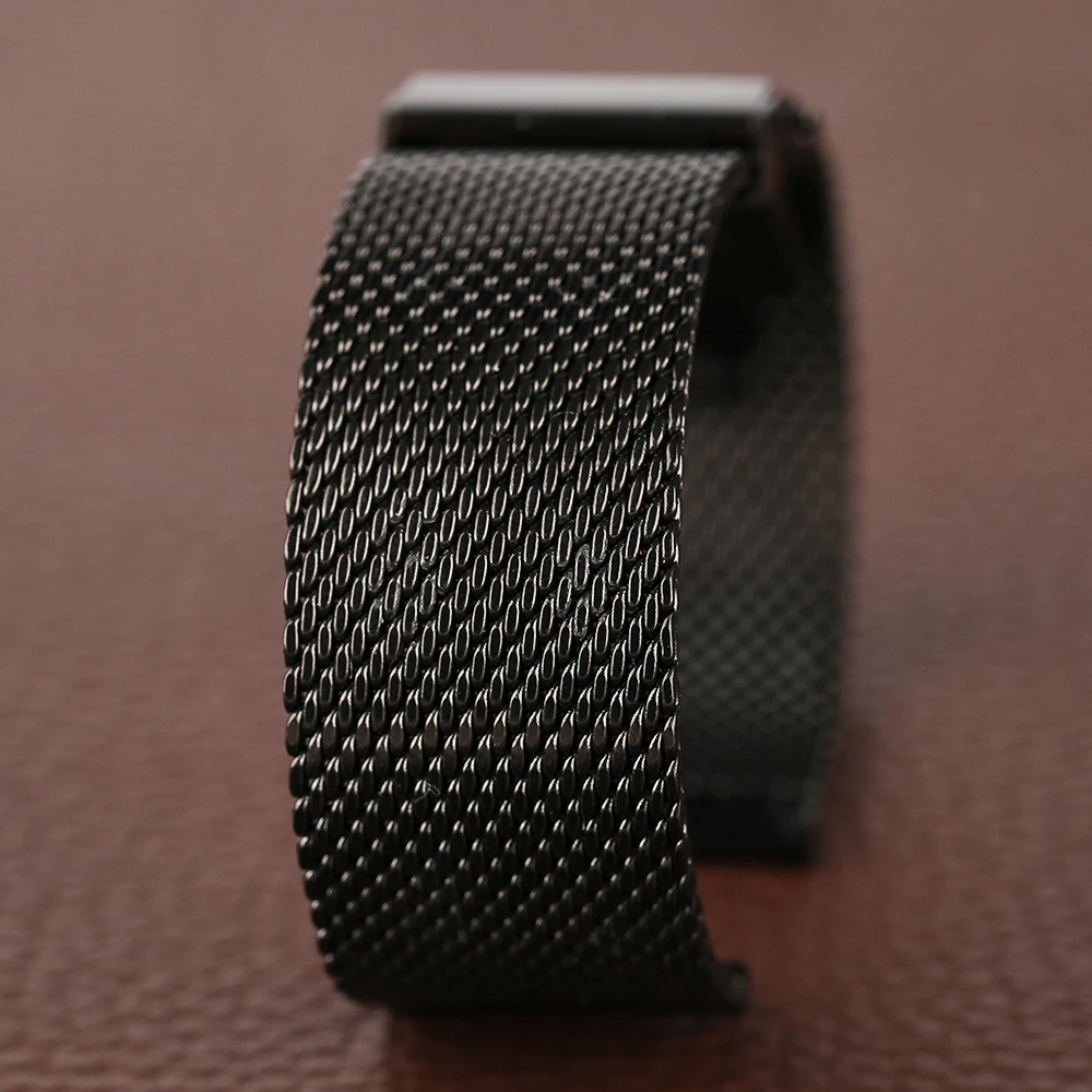 2018 New Arrival 182022mm Black Silver Watch Band Replace Stainless Steel Bangle Band High Qulity Bracelet for Women Men (9)