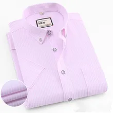 Новые летние предварительного просмотра мужские хлопчатобумажные полосатые короткий рукав платье рубашка брендовая одежда с квадратным воротником Сельма fit Camisa Masculina