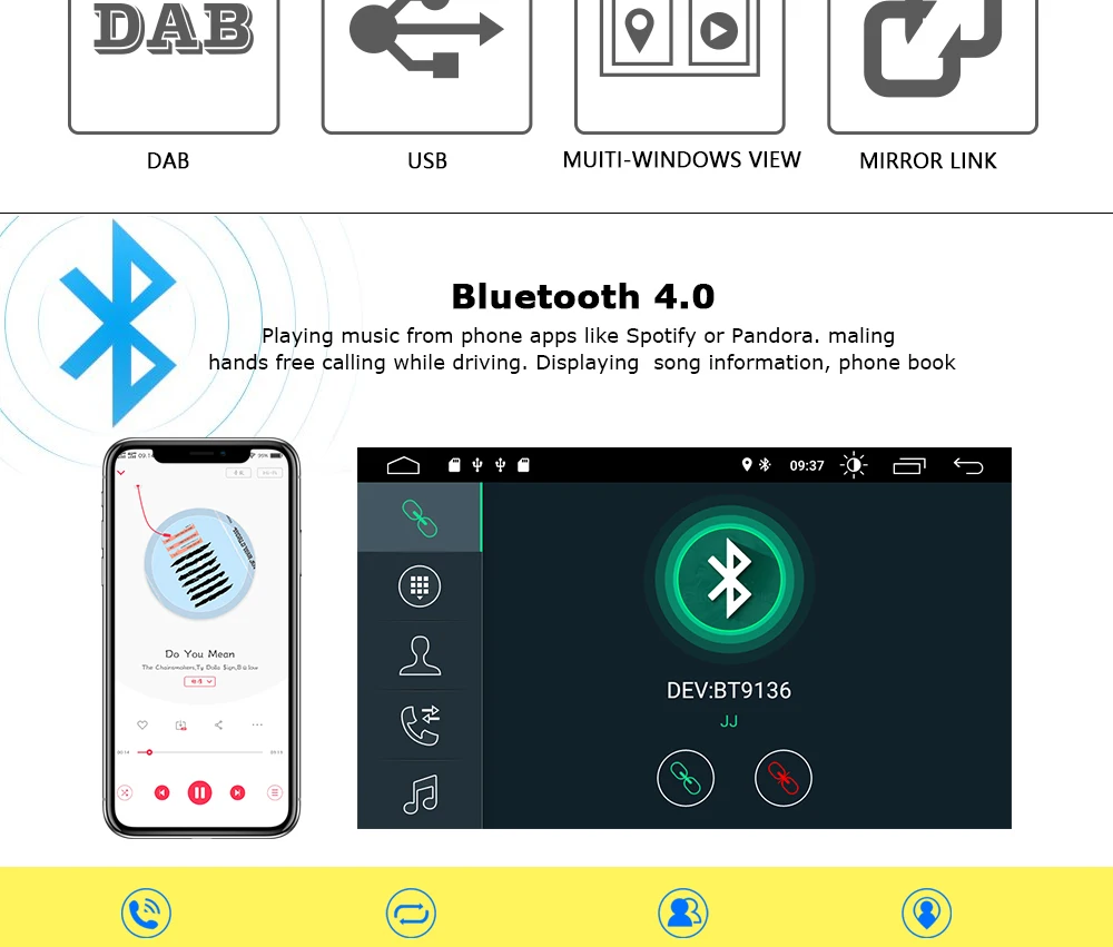 Top 2 din Android 9.0 Car Multimedia Player For Kia Ceed Kia Venga 2010 2011 2012 Radio GPS Navigation DVD Glonass Audio Head unit 4