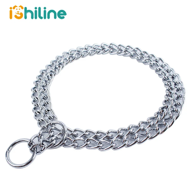 Stainless Steel Dog Collar Chain Adjustable Training Pet Pinch Dog Collar