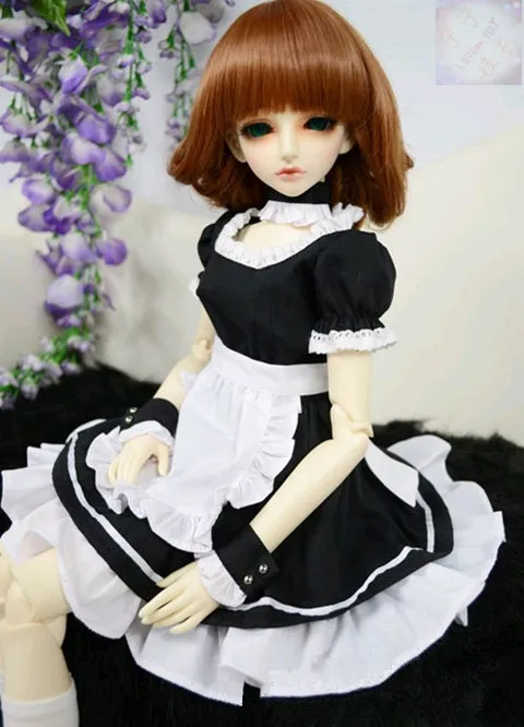 

Estartek NN025 1/3 1/4 Customized Full Hand Made Sexy Maid Suit Dress Set for BJD SD DD Doll Action Figure DIY