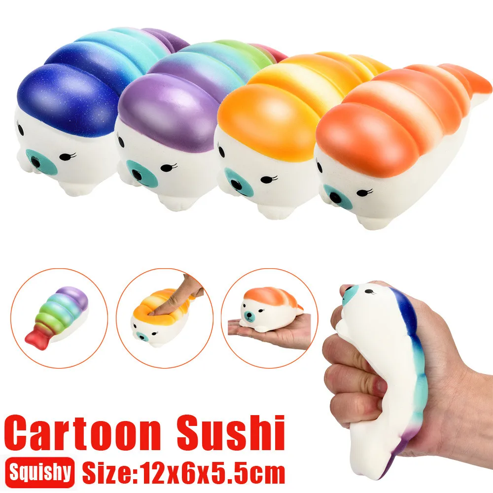 

12cm Squishy Jumbo Sushi Scented Charm Slow Rising Squeeze Stress Reliever Toy Squeeze Toy Stress Relief Squishy Drop Shipping