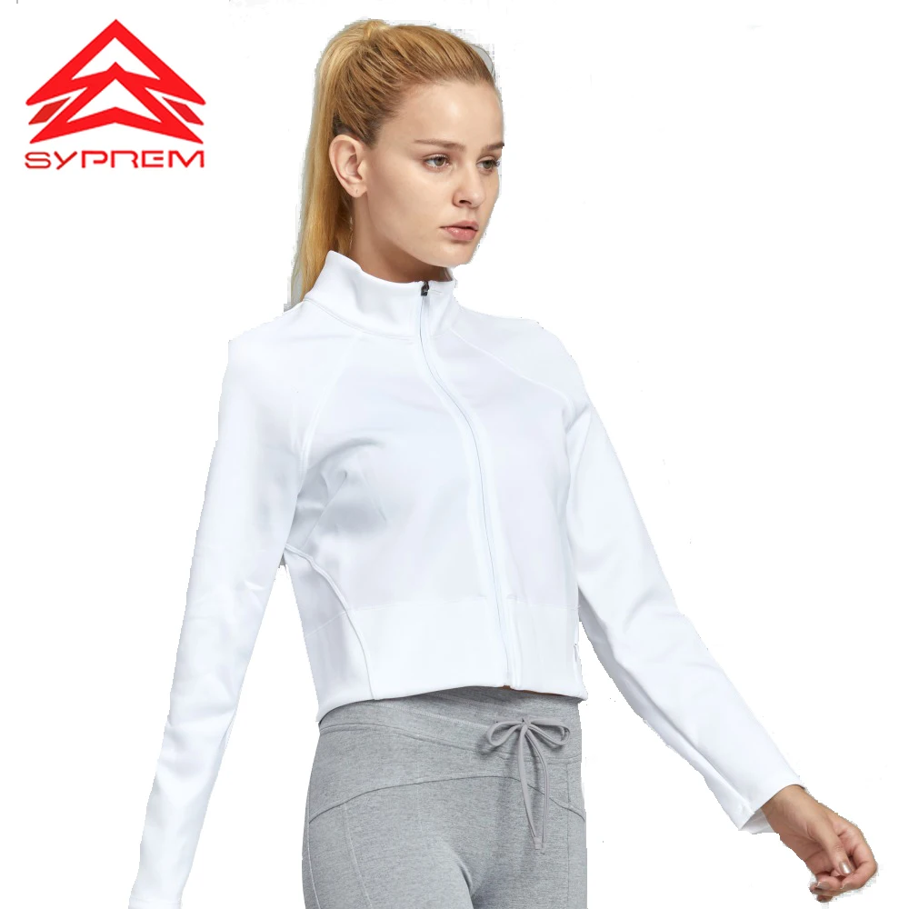 white yoga jacket