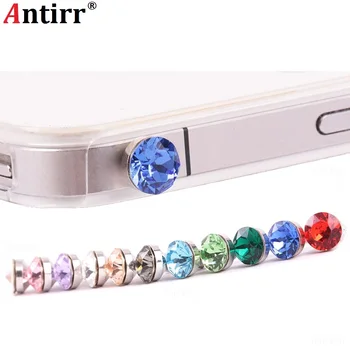 

10pcs Bling diamond Universal 3.5mm Anti Dust Plug For iPhone 5s 6 6s 7 8 plus Phone Earphone Protect Dustproof Jack Stopper