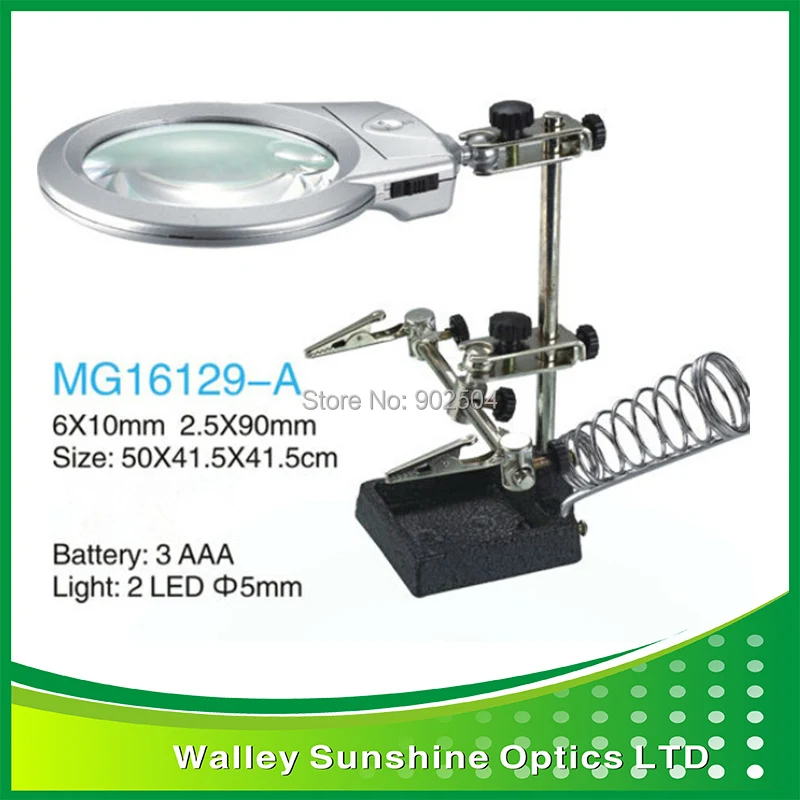 

Helping Hand Loupe Magnifier LED Light with Soldering Stand MG16129-A