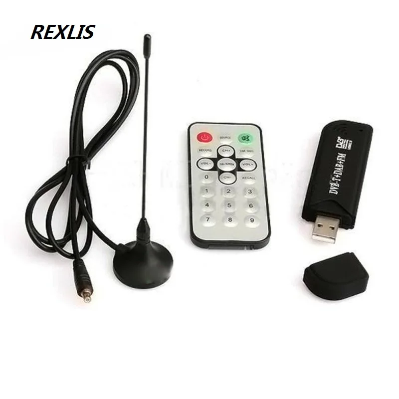 REXLIS Высокое качество Универсальный цифровой USB ТВ FM+ DAB DVB-T RTL2832U+ FC0012 Поддержка SDR тюнер приемник высокое качество