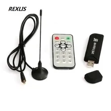 REXLIS High Quality Universial Digital USB TV FM+DAB DVB-T RTL2832U+FC0012 Support SDR Tuner Receiver High Quality