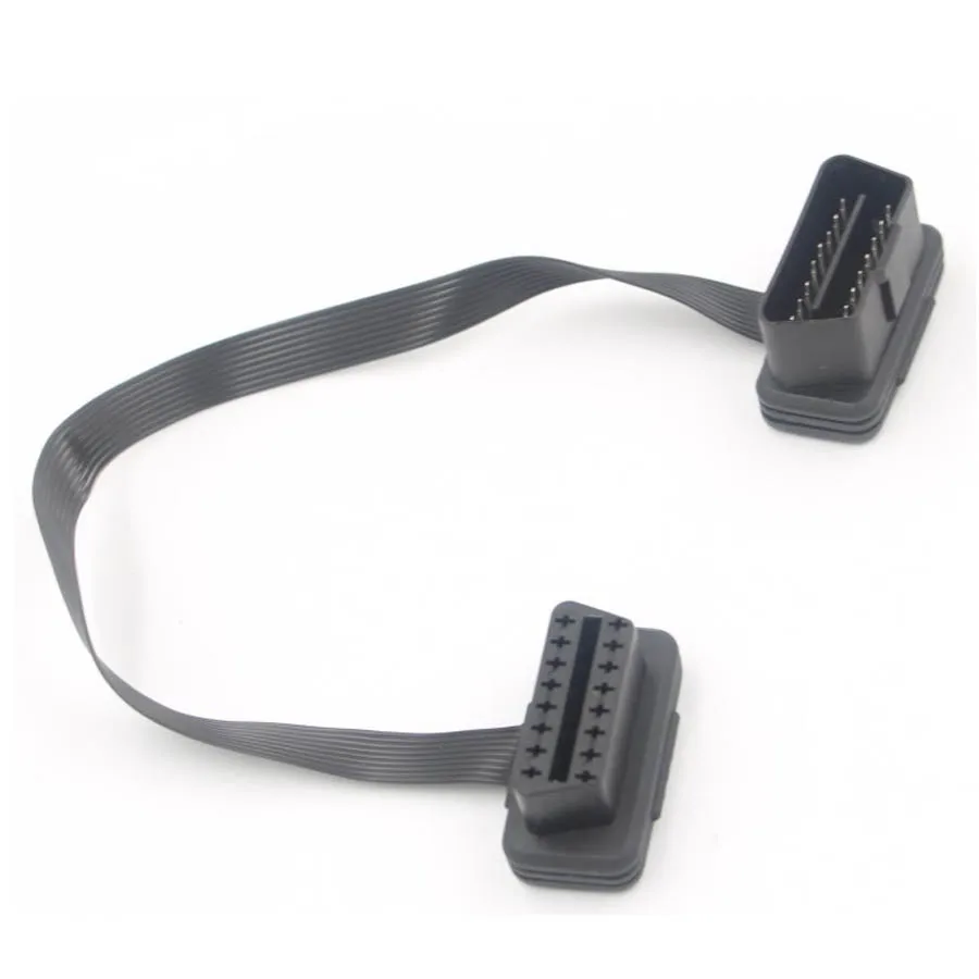 30 см как лапша кабель OBD2 кабель-удлинитель OBD2 16Pin штекер-16Pin разъем OBD II для OBD2 диагностический инструмент ELM327 кабель