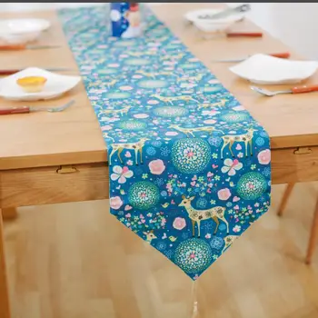 

Dear Table Runners Colorful Moose With Tassels Tafelloper Decoracin Mesa Wedding Party Christmas Home Textile Chemin De Table